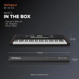 roland E-X10 KEYBOARD + CARRY CASE + DOUBLE PIPE STAND Digital Arranger Keyboard image 5
