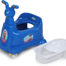 Blue Cat Baby Potty Seat Scotter with Removable Tray and Lid with Wheels Potty Box-image-25