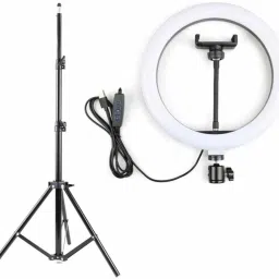 NUVIO Ring Light 10" With 7 Feet Tripod Stand For Making Reels, Photography Tripod-image-56