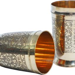 (Pack of 2) brass glass jaam 2 pc set Glass Set Water/Juice Glass-image-54
