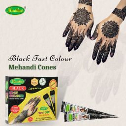 Premium Henna Instant Black Cone Pack of 12 (28gm each) Natural Mehendi-49