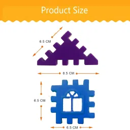jvm Multi Colored 72 Pcs Mega Jumbo Happy Home House Building Blocks with Attractive Windows and Smooth Rounded Edges - Building Blocks for Kids image 3