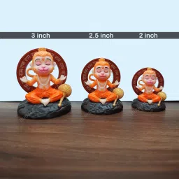 rudjap Bal Hanuman Ji Idol for Car Dashboard Premium Mini Murtees Decorative Showpiece - 2 Inches image 5