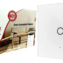 TEQOOZ 24Amp WiFi Touch Switch (White) | Smart Life App, Alexa, Siri | Glass Finish | Smart Switch-25
