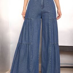 sassafras Women Regular High Rise Blue Jeans-picture-32