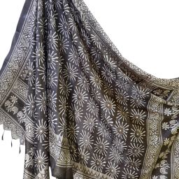 Pure Silk Printed Multicolor Women Dupatta-14