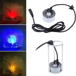 flojoy 12 LED Changing Mist Maker Fogger With Crystal Ball & Stand For Water Fountain Water Aquarium Pump image 2