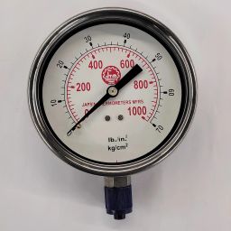 0-1000 PSI Dial Pressure Gauge Dia 4"/ 100 MM, SS Body, Bottom Connection 3/8" Ring Gauge-image-18