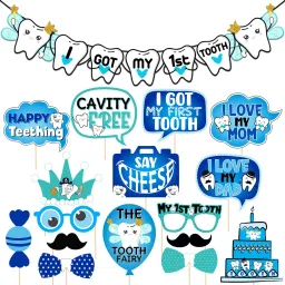 I Got My First Tooth Photo Booth First Tooth Decoration Item for Baby-Pack of 17-3