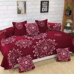 Cotton Floral Diwan Set-23