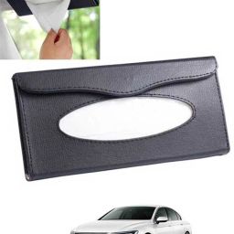 Black Leatherite Rectangle Shape Fancy Design Tissue Dispencer For Car-119 Vehicle Tissue Dispenser-image-85