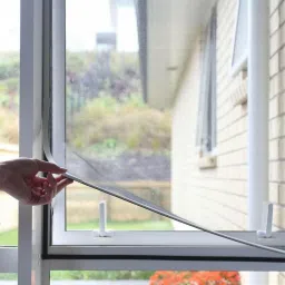 HDPE - High Density Poly Ethylene Infants Washable 2x3 ft white Mosquito Net for window with Strong Self Adhesive Hook & Loop Tape Mosquito Net-9