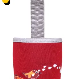 the little lookers Cute Animated Patterned Soft Stretchable Baby Feeding Bottle Cover with Easy to Hold Strap for 120ml, 150ml, 240ml (Elephant, Pack of 1) image 4