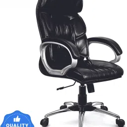 Luxury HIGH Back Leatherette Office with Steel Base and Warranty Leatherette Office Executive Chair-image-51