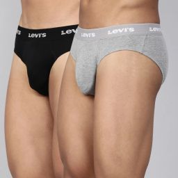 Pack of 2 Contoured Double Pouch, Tag Free Comfort & Smartskin Technology Style# 009 Neo Solid Men Brief-image-23
