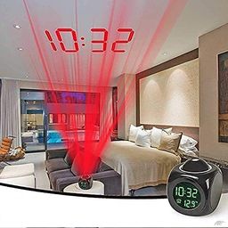 Yancorp Projector Alarm Clock – Digital LED Display, Time & Temperature Projection, 12/24 Hour Format, Snooze Function, Adjustable Brightness, Multi-Function Clock for Bedroom, Home, or Office image 2