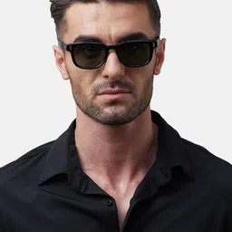Shisen Fox TAIYO BLACK/CRYSTAL + POLARIZED Unisex Sunglass 50-12