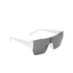 GARTH Unisex Black Lens & White Rectangle Sunglasses with UV Protected Lens-27