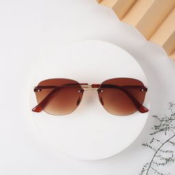 DressBerry Unisex Brown Round Sunglasses with UV Protected Lens-6005 black-51