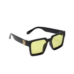 SCAGLIA Unisex Square Sunglasses with UV Protected Lens-SCAG_YELLOW_JM-17