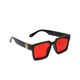 ALIGATORR Unisex Square Sunglasses with UV Protected Lens ALGR_RED_JM-5