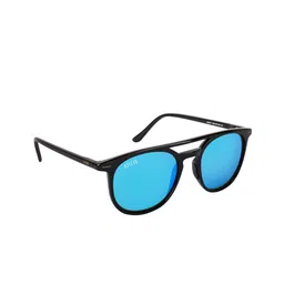 AISLIN Unisex Wayfarer Sunglasses with UV Protected Lens ES_14191-53-AS-9017-fSBL-BLK-WFRD-image-54
