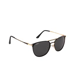 AISLIN Unisex Black Lens Polarised & UV Protected Aviator Sunglasses-14