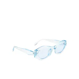 DressBerry Women Blue Lens & Blue Cateye Sunglasses With UV Protected Lens DB-JL9273-C8-37
