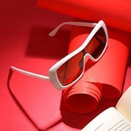 HAUTE SAUCE by Campus Sutra Women Brown Lens & White Wayfarer Sunglasses SS22_HSSG1185-18