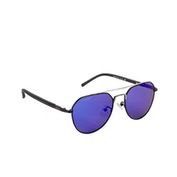 AISLIN Unisex Round Sunglasses ES_14252-54-AS-9008-fBLPR-mBKST-RDAV-Mirror Blue-28