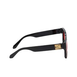 GARTH Unisex Red Lens & Black Square Sunglasses With  UV Protected Lens image 5