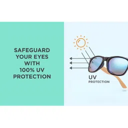 SUNNIES Unisex Grey Lens & Black Rectangle Sunglasses with UV Protected Lens image 2