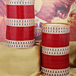LUCKY JEWELLERY Set Of 60 Stone-Studded Bangles-56