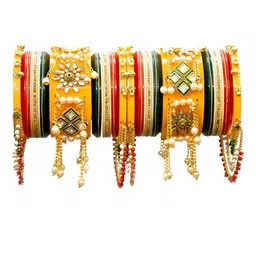 Align Set Of 2 Gold-Plated Beaded Chuda Bangles-picture-46