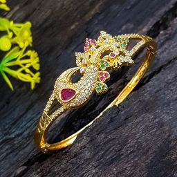 GRIIHAM Gold-plated AD-Studded Kada Bangle-50