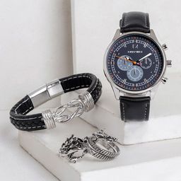 JOKER & WITCH Men Stainless Steel Watch Gift Set JWMLT3-picture-41