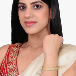 Adwitiya Collection Set of 4 Gold-Plated Traditional Bangles image 5