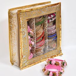 Home Fresh Gold-Toned Printed Organisers With Transparent Window-image-90