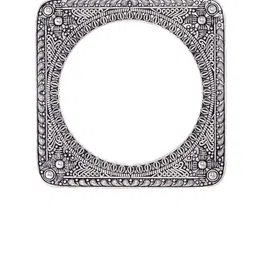 Rubans Set Of 2 Silver Plated Square Shaped Oxidized Bangles image 3
