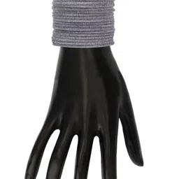 Arendelle Woman Set Of 48 Grey Solid Velvet Bangles image 2
