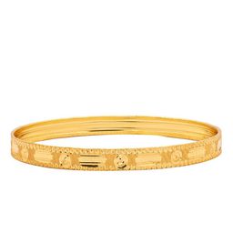 Shining Jewel - By Shivansh Set of 4 Gold-Plated Textured Bangles image 4