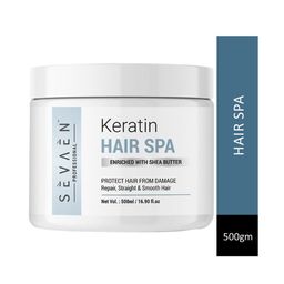 SEVAEN Keratin Hair Spa Cream Enriched with Shea Butter To Repair & Smooth Hair - 500g-21