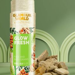Glamour World Ayurvedic Glow Fresh Face & Body Grains Pack - 200g-34