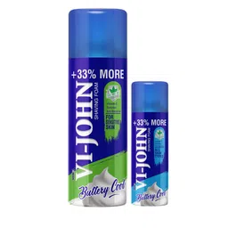 VI-JOHN Men Set of 2 Buttery Cool Shaving Foam with Vitamin E 400 g & 100 g image 1