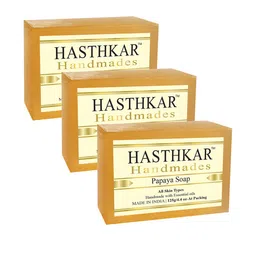 Hasthkar Set Of 3 Handmade Glycerine Papaya Soap 125gm-19