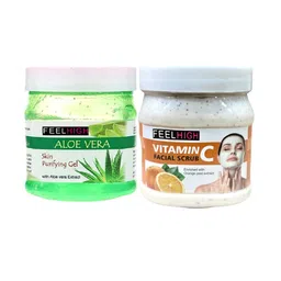 FEELHIGH Set of Aloe Vera Gel & Vitamin C Scrub - 500ml Each-14