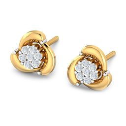 KUBERBOX Afolabi 18KT Gold Diamond-Studded Earrings - 1.85gm-image-56