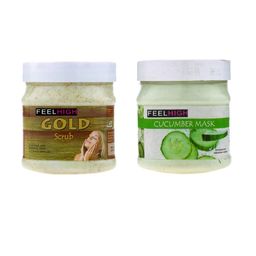 FEELHIGH Set of Gold Scrub & Cucumber Mask _ 500 ml Each-94