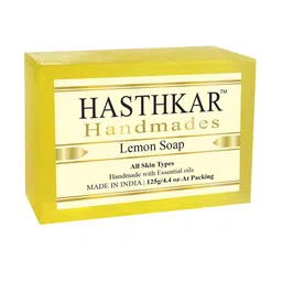Hasthkar Set of 6 Lemon Handmade Soaps for All Skin Types with Essential Oils - 125g Each image 4