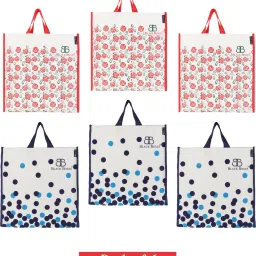 Canvas Shopping Bag with Double Handle, Cloth Grocery Tote Bags (Set of 6) Pack of 6 Grocery Bags-image-35